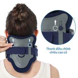 Thumbnail Đai kéo dãn cổ VELPEAU, Nẹp cổ điều chỉnh bằng cách bơm hơi sử dụng cho nam và nữ, Dụng cụ kéo dãn cổ giúp giảm đau và giảm áp lực cột sống, dụng cụ chỉnh sửa tư thế cổ 4
