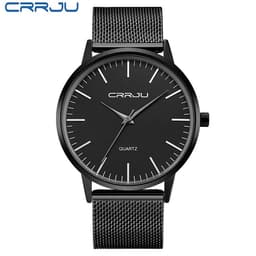 Thumbnail Crrju Đồng hồ nam nguyên bản Thép không gỉ Mặt số siêu mỏng Thiết kế sáng tạo Thời trang Công sở Thể thao Thạch anh Analog 2117 X 1
