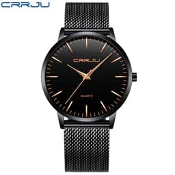 Thumbnail Crrju Đồng hồ nam nguyên bản Thép không gỉ Mặt số siêu mỏng Thiết kế sáng tạo Thời trang Công sở Thể thao Thạch anh Analog 2117 X 2