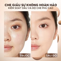 Thumbnail O.two.o 2In1 Kem Phấn & Đệm Bảo hiểm toàn diện Kem nền không tì vết / không móng vuốt Matte Oil-Control Longwear Setting Pressed Powder Natural Finish Base Makeup With Puff 101g 3
