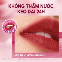 Thumbnail Son kem O.TWO.O nhung lì chống dính 24h lâu trôi không khô chống thấm nước đáng yêu dùng trang điểm 30g 3