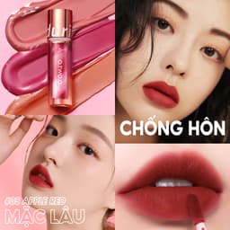 Thumbnail Son kem O.TWO.O nhung lì chống dính 24h lâu trôi không khô chống thấm nước đáng yêu dùng trang điểm 30g 4