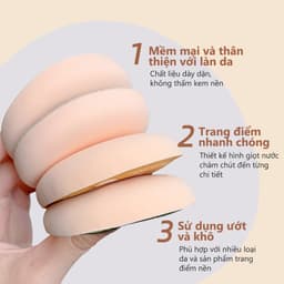 Thumbnail 2 Mút trang điểm nền GECOMO mềm mại với hộp đựng 3