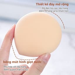 Thumbnail Gecomo XL Marshmallow Trang Điểm Puff, Hình Giọt Mềm Bền Bột Puff, Không Thấm Hút Kem Nền Bọt Biển 4