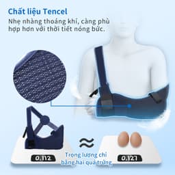 Thumbnail Túi treo tay VELPEAU Cố định vai hỗ trợ chóp xoay Đai y tế phiên bản thoải mái cho chấn thương vai Chuyên dùng cho gãy xương trật khớp chấn thương tay trái/tay phải ở nam và nữ 4