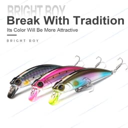 Thumbnail Kingdom Mồi Câu Cá 45 / 60mm 3.6 / 7g Chìm Minnow Wobblers Đúc Xa Mồi Câu Cá Cho Pike / Cá Hồi / Bass Crankbaits Cơ Thể Mỏng Chất Liệu Cứng 1