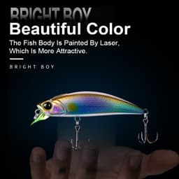 Thumbnail Kingdom Mồi Câu Cá 45 / 60mm 3.6 / 7g Chìm Minnow Wobblers Đúc Xa Mồi Câu Cá Cho Pike / Cá Hồi / Bass Crankbaits Cơ Thể Mỏng Chất Liệu Cứng 3