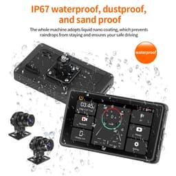 Thumbnail Ekleva Không Dây Apple CarPlay Dual Bluetooth DVR Cho Xe Máy 5 "IPS Di Động GPS Điều Hướng Android Xe Máy Tự Động IPX7 Chống Nước 4