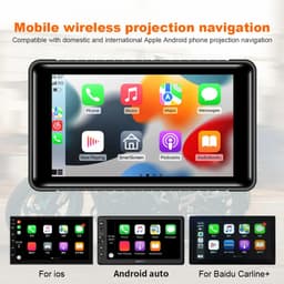 Thumbnail Ekleva Không Dây Apple CarPlay Dual Bluetooth DVR Cho Xe Máy 5 "IPS Di Động GPS Điều Hướng Android Xe Máy Tự Động IPX7 Chống Nước 3
