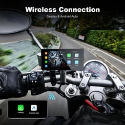 Thumbnail Ekleva Không Dây Apple CarPlay Dual Bluetooth DVR Cho Xe Máy 5 "IPS Di Động GPS Điều Hướng Android Xe Máy Tự Động IPX7 Chống Nước 2