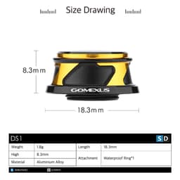Thumbnail Gomexus Fishing Reel Side Cap Cover Sử dụng cho Shimano Stradic Stella Twin Power Daiwa Certified Tồn tại cuộn quay 3