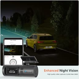 Thumbnail Elkeva 1,47 inch Mini dash cam Đầu Ghi Xe Hơi HD 4K WiFi Tầm Nhìn Ban Đêm Gương Chiếu Hậu Ô Tô Góc Rộng 150 Độ Ống Kính Kép Camera Chiếu Hậu 4