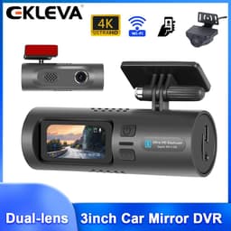 Thumbnail Elkeva 1,47 inch Mini dash cam Đầu Ghi Xe Hơi HD 4K WiFi Tầm Nhìn Ban Đêm Gương Chiếu Hậu Ô Tô Góc Rộng 150 Độ Ống Kính Kép Camera Chiếu Hậu 1