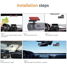 Thumbnail Elkeva 1,47 inch Mini dash cam Đầu Ghi Xe Hơi HD 4K WiFi Tầm Nhìn Ban Đêm Gương Chiếu Hậu Ô Tô Góc Rộng 150 Độ Ống Kính Kép Camera Chiếu Hậu 3