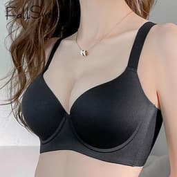 Thumbnail Fallsweet Nữ Push Up Bra Mềm Underwire Liền Mạch Chống Chảy xệ Brassiere B C D Cup Áo Ngực Đỏ 1