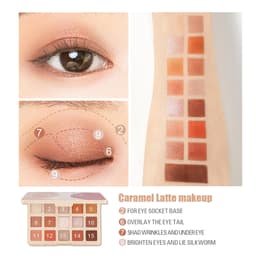 Thumbnail Pudaier Matte Shimmer Mỏng Và Lấp Lánh 15 Màu Phấn Mắt Bảng Chống Thấm Nước Lâu Dài Phấn Mắt Trang Điểm 1