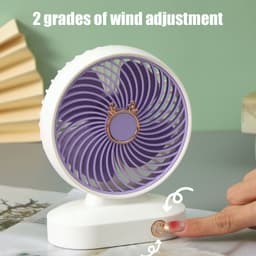 Thumbnail Quạt GOOJODOQ cầm tay để bàn kích thước mini nhỏ gọn tiện lợi 2