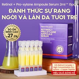 Thumbnail 【MUA 1 TẶNG 1】Serum Retinol Pro-Xylane 3X Chống Lão Hóa  VIBRANT GLAMOUR Làm Săn Chắc & Giảm Nếp Nhăn & Làm Mịn Da & Tăng Cường Rạng Rỡ & Dưỡng Ẩm Sâu 2 hộp * 15pcs * 2ml 1