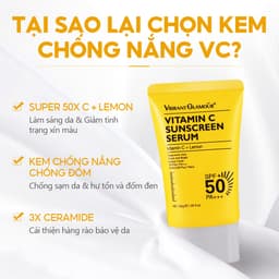 Thumbnail Kem chống nắng Vitamin C VIBRANT GLAMOUR SPF 50 + PA + + + UVA / UVB 3X Ceramide làm trắng da 30g 2