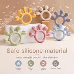 Thumbnail Bé Silicone Miếng Dán Hình Động Vật Bé Răng Hàm Đồ Chơi BPA MIỄN PHÍ Cấp Thực Phẩm Làm Dịu Mọc Răng Cắn Đồ Chơi 4