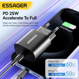 Thumbnail Bộ sạc nhanh Essager 25W EU Type C cho điện thoại 2