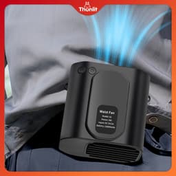 Thumbnail Quạt thắt lưng di động Thunlit 10000mAh Quạt USB rảnh tay cầm tay Mini có thể đeo được Kẹp trên quạt Gió mạnh Sạc dự phòng 2