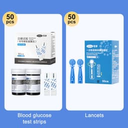 Thumbnail Dải kiểm tra đường huyết Cofoe Cholesterol Uric Acid cho màn hình thử nghiệm đa chức năng 3 trong 1 với Lancet miễn phí 3