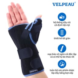 Thumbnail Nẹp đeo cổ tay Velpeau với găng tay bảo vệ ngón cái cho bệnh hội chứng De Quervain, đau cổ tay, ổn định cho viêm gân, viêm khớp, trật khớp & gãy xương hỗ trợ cánh tay. 1