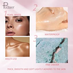 Thumbnail Pudaier Glitter Highlighter Soft Smooth Shimmer Trang điểm đa năng chống thấm nước 3