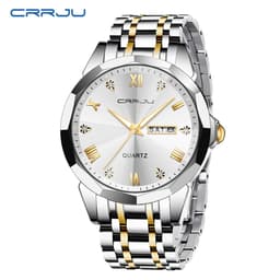 Thumbnail CRRJU Đồng hồ nam chính hãng Dây đeo bằng thép không gỉ Lịch có chức năng phát sáng Chống thấm nước 5023X 2