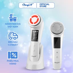 Thumbnail Máy Mát Xa Mặt CkeyiN Tích Hợp Đèn LED 5 Trong 1 Nâng Cơ Giúp Trẻ Hóa Da MR580 1