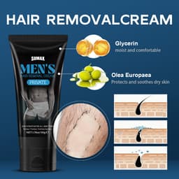 Thumbnail Kem tẩy lông nam, Kem tẩy lông thân mật / riêng tư tại nhà dành cho nam - Không đau, không gãy, làm dịu tóc cho tóc cơ thể nam thô không mong muốn 4