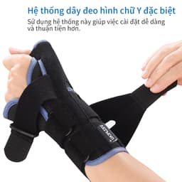 Thumbnail Đai đeo bảo vệ cổ tay và bàn tay VELPEAU với nẹp Spica hỗ trợ điều trị hội chứng De Quervain, hội chứng cổ tay, viêm khớp, viêm cơ, vết thương và giảm đau chấn thương thể thao. 2