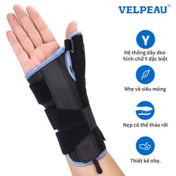 Thumbnail Đai đeo bảo vệ cổ tay và bàn tay VELPEAU với nẹp Spica hỗ trợ điều trị hội chứng De Quervain, hội chứng cổ tay, viêm khớp, viêm cơ, vết thương và giảm đau chấn thương thể thao. 1