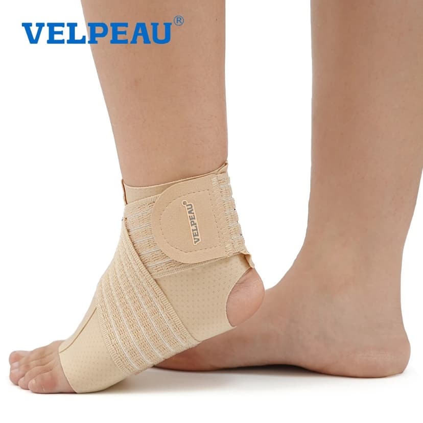 Ảnh Tay áo hỗ trợ mắt cá chân VELPEAU dành cho thể thao, chạy bộ, sưng và bong gân mắt cá chân hở gót chân Nẹp nén cho nam và nữ 1