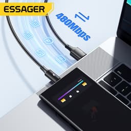 Thumbnail Cáp Usb Essager 120W Type C cho dây sạc nhanh xiaomi 6A 3