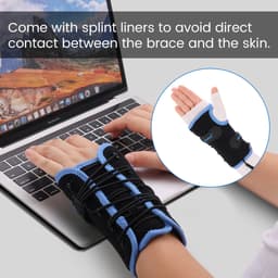 Thumbnail Nẹp cổ tay quấn nhanh VELPEAU để giảm đường hầm cổ tay, cố định hỗ trợ giấc ngủ ban đêm có nẹp đệm & kim loại cho viêm khớp, bong gân 4
