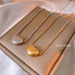 Thumbnail DREJEW Vòng cổ thép titan Hàn Quốc mặt dây chuyền đậu keo chuỗi xương đòn Internet nổi tiếng đơn giản khí chất choker phong cách lạnh cổ đồ trang trí 3