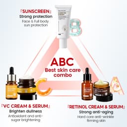 Thumbnail Bộ 4 sản phẩm chăm sóc da sáng và tối + kem chống nắng VIBRANT GLAMOUR (retinol + vitamin C) làm trắng & chống lão hóa & mờ vết thâm 2