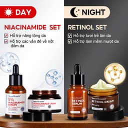Thumbnail Niacinamide + Retinol Bộ Sáng/Đêm 4PCS VIBRANT GLAMOUR Bộ Chăm Sóc Da Đơn Giản Ban Ngày/Ban Đêm Làm Trắng Da & Giảm Thâm Nám & Chống Lão Hóa & Bổ Sung Collagen & Dưỡng Ẩm Lâu Dài 1