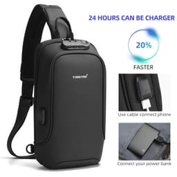 Thumbnail Túi đeo ngực chống nước Tigernu 8102 có cổng USB (9.7 '') 3