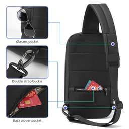 Thumbnail Túi đeo ngực chống nước Tigernu 8102 có cổng USB (9.7 '') 4