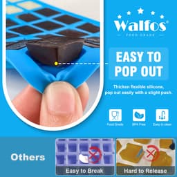 Thumbnail Khuôn sô cô la silicon sân thượng vuông Mini Walfos 50 buồng - Khuôn kẹo silicon chống dính Walfos, Khuôn silicon thích hợp cho sô cô la, kẹo, kẹo dẻo, thạch, đá viên 4