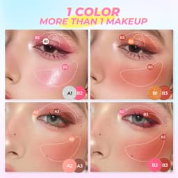 Thumbnail Minimeli 3 TRONG 1 Blush Palette Lấp Lánh Highlighter Smudge Tự Nhiên Phấn Mắt Lâu Dài Chiếu Sáng Mặt Trang Điểm 1