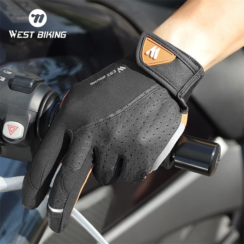 Ảnh WEST BIKING - Găng tay đi xe đạp thể thao ngoài trời, Full Finger, MTB, Xe máy, Chống sốc, Thoáng khí 1