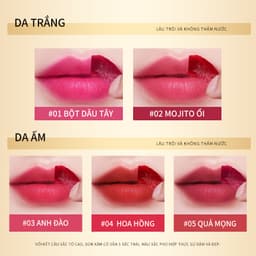 Thumbnail KIMUSE 2 CÁI / bộ Peel Off Lip Stain Tattoo Lipstick Lâu trôi và không thấm nước Peel Off Pink Lip Tint Set 4
