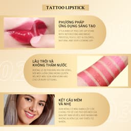 Thumbnail KIMUSE 2 CÁI / bộ Peel Off Lip Stain Tattoo Lipstick Lâu trôi và không thấm nước Peel Off Pink Lip Tint Set 2