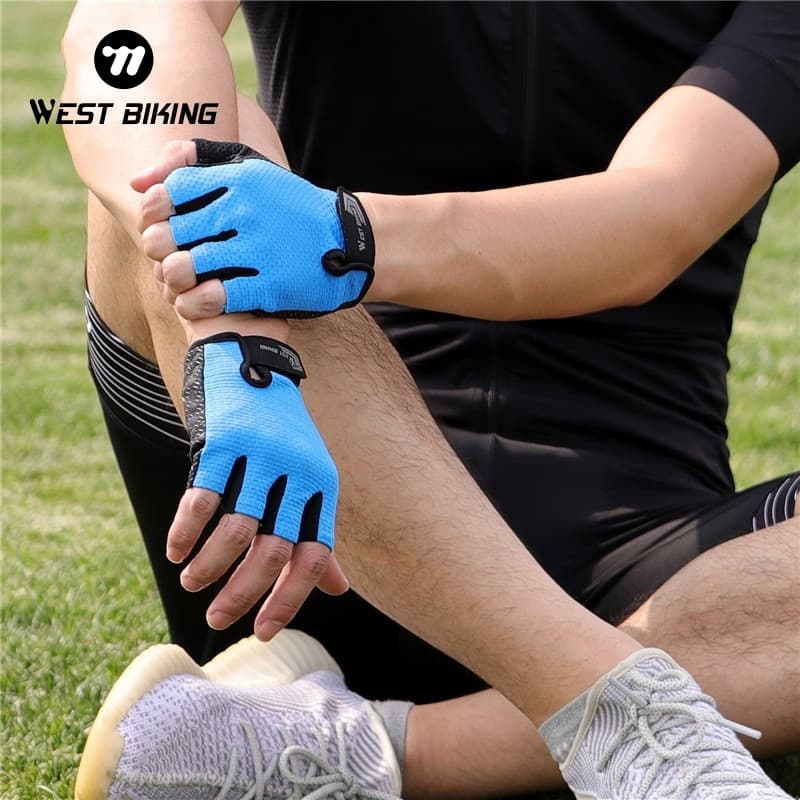 Ảnh Găng tay nửa ngón WEST BIKING thoáng khí chống trượt khi đi xe đạp cho nam nữ 1