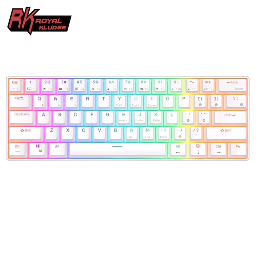 Ảnh Bàn Phím Cơ rk61 kludge bluetooth 3.0 & usb c Hai Chế Độ Chiếu Đèn Led rgb 1