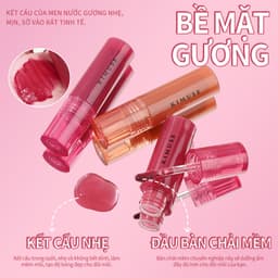 Thumbnail KIMUSE 9 màu Gương tùy chọn Lip Glaze Nước dưỡng ẩm Son bóng Toot Lip Tint Trang điểm môi lâu trôi 2